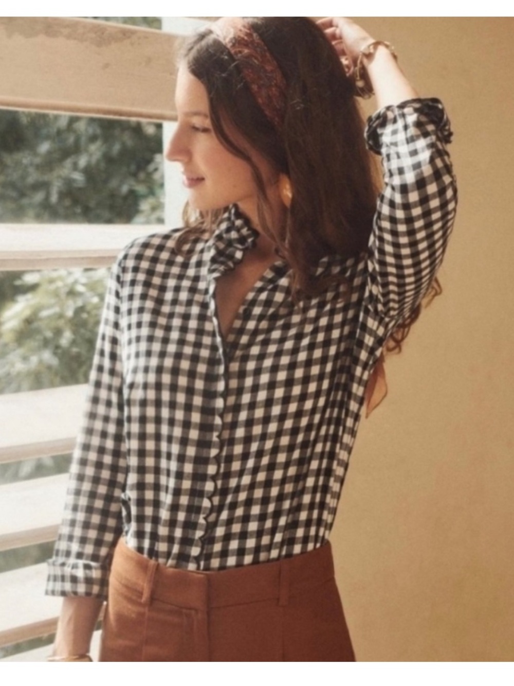 Sezane 🍙 Gingham Button-Down Shirt